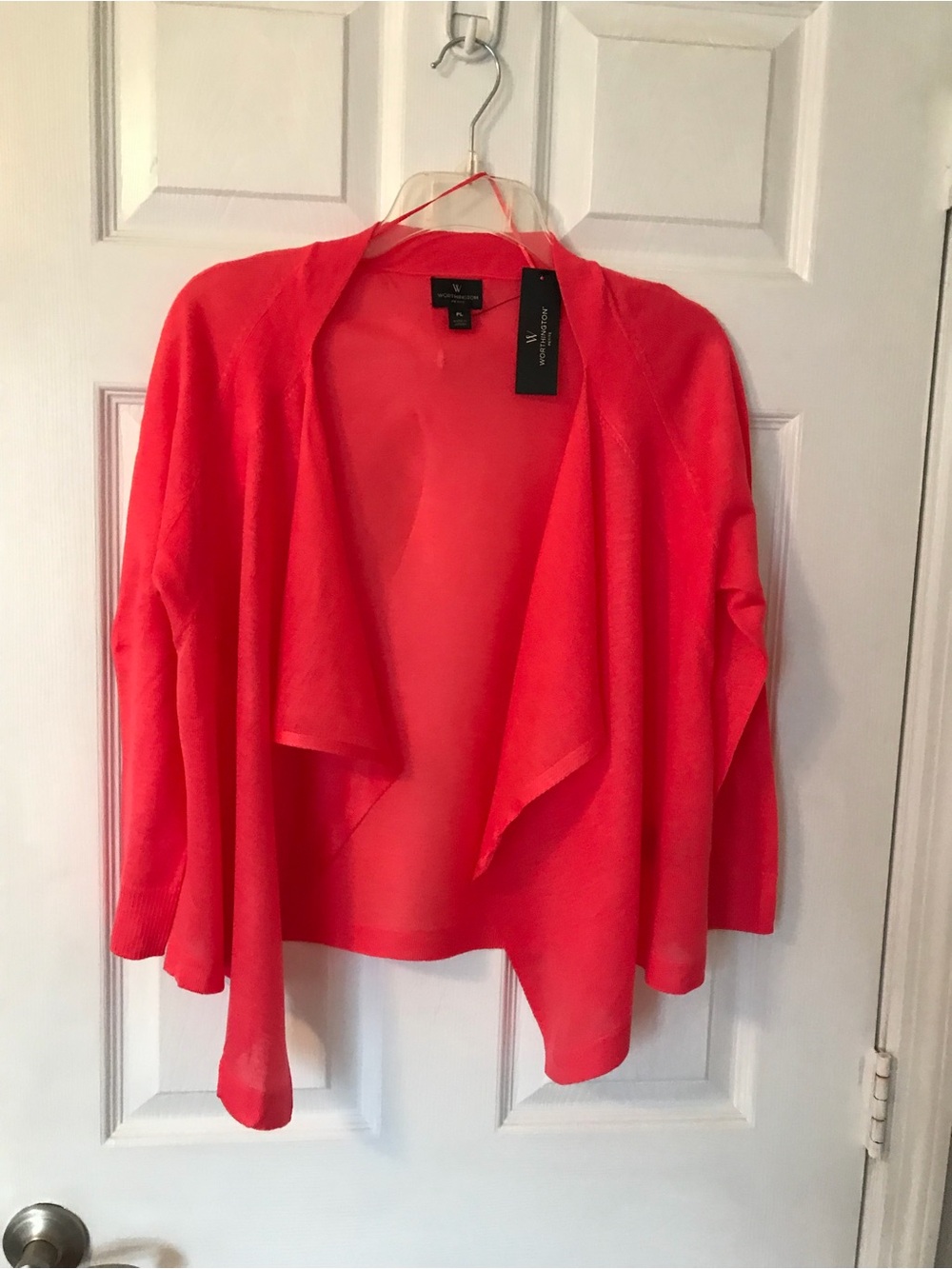 Worthington Coral Open-Front Draped Women’s Cardigan